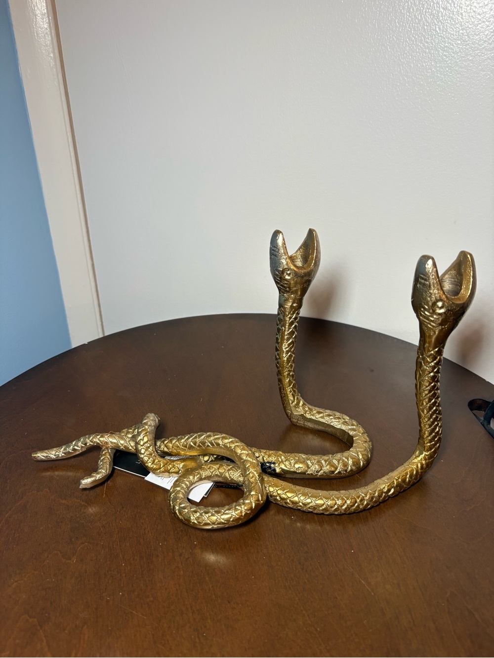 Rachel Zoe Gold Serpentine Candle Holders Pair